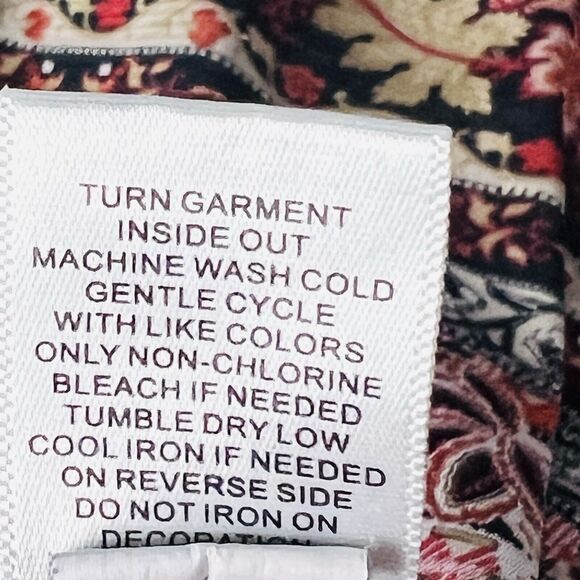 Unity World Wear Boho Top Womens XL Beige Crochet Neckline Flowy Cottagecore - Picture 15 of 15